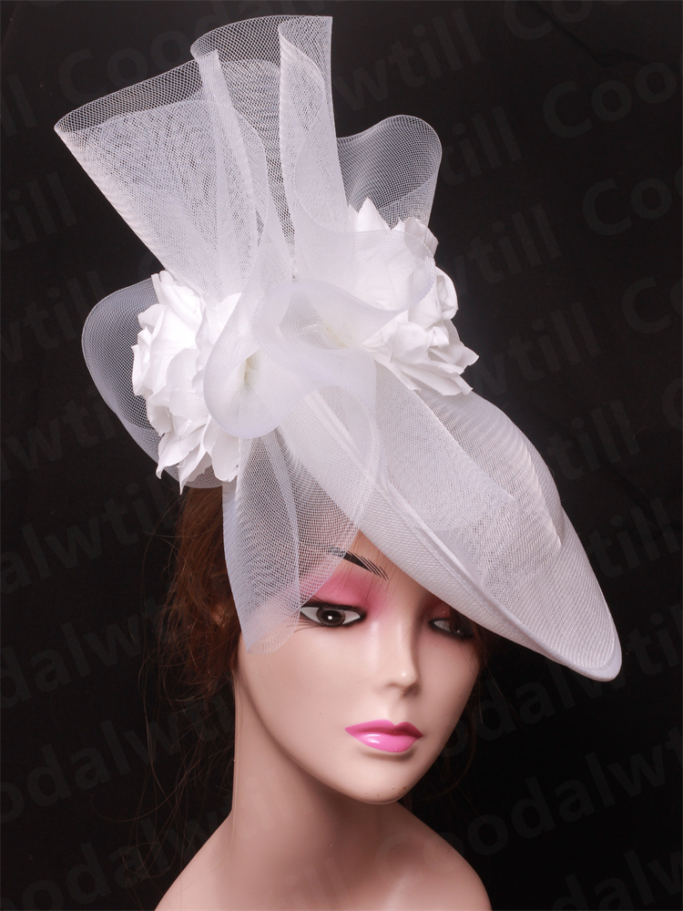Women'S Fashion Kentucky Derby - Bride Wedding Mesh Fascinator Hat Women
