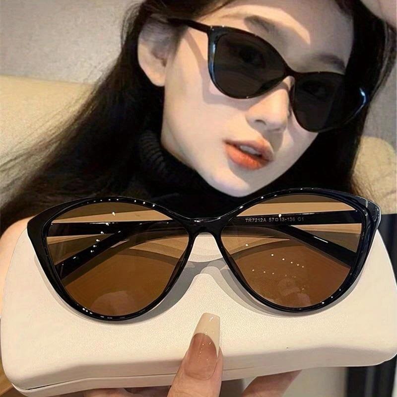 Women'S Fashion Eyeglasses - 1Pc Retro Frame Cat Eye Sunglasses