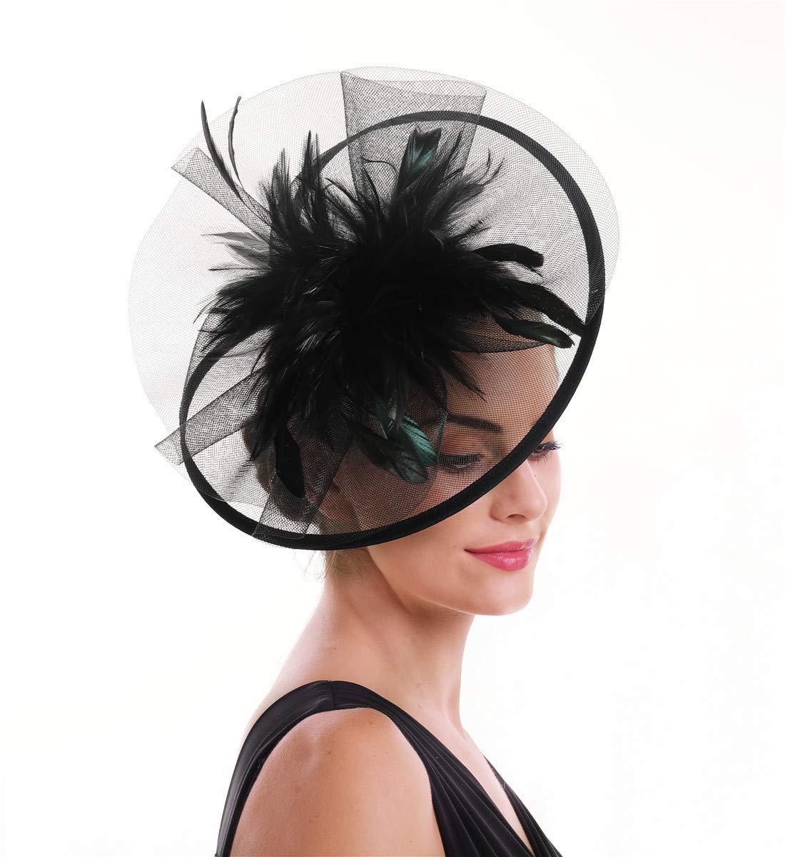 Women Feather Fascinator Hat M - огляд і ціна Women'S Fashion Kentucky Derby