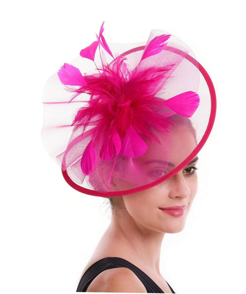 Women Feather Fascinator Hat M - огляд і ціна Women'S Fashion Kentucky Derby