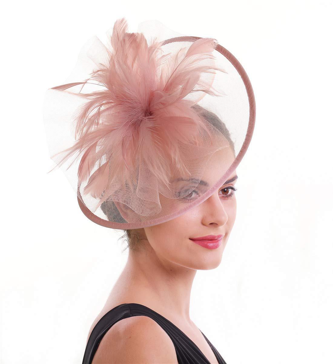 Women Feather Fascinator Hat M - огляд і ціна Women'S Fashion Kentucky Derby