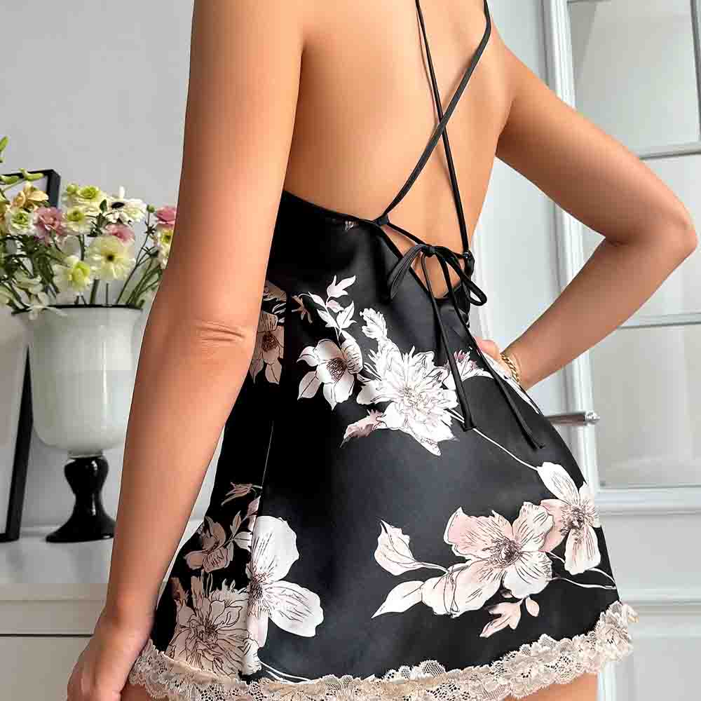New Ice Silk Sleeping Skirt Th - огляд і ціна Women'S Fashion Pajamas