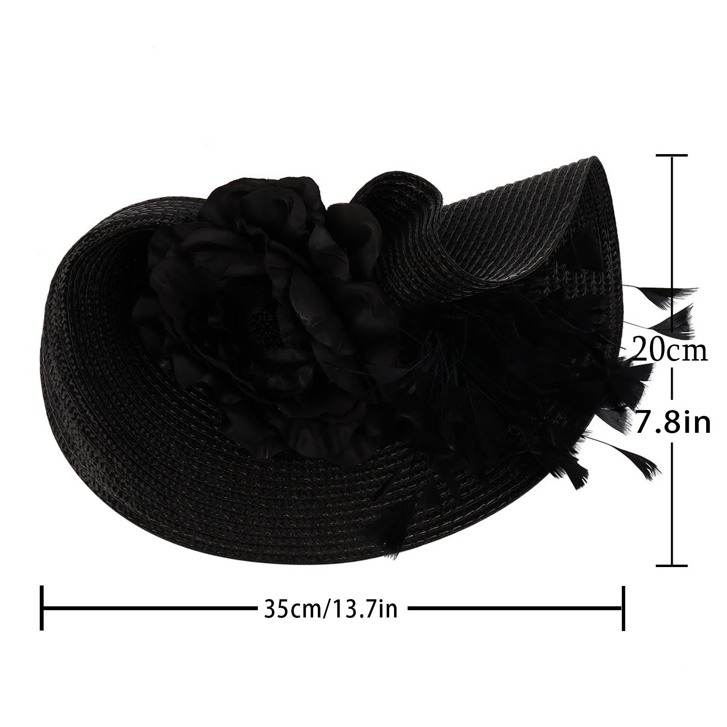 2026Exaggerated Straw Feather  - огляд і ціна Women'S Fashion Kentucky Derby