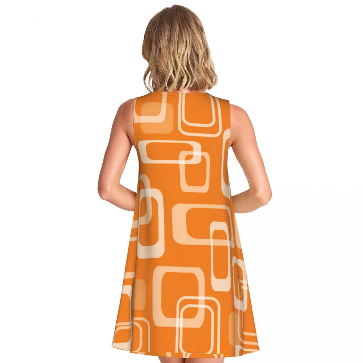 Orange Retro Mod Dress 60s Squ - огляд і ціна Women'S Fashion In The 60S