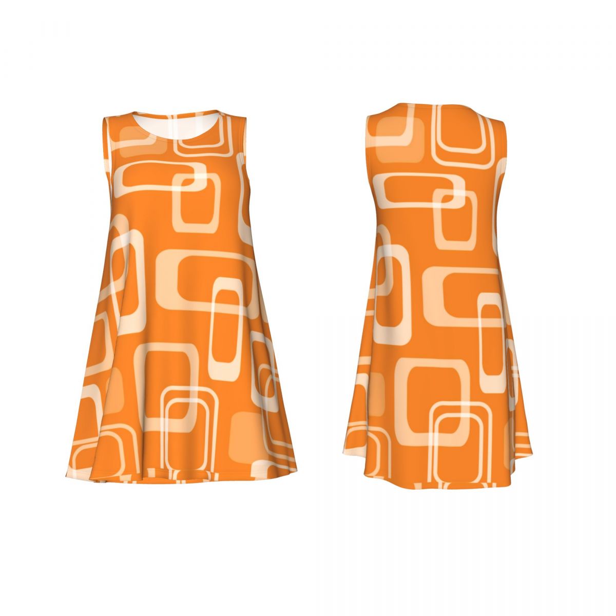 Orange Retro Mod Dress 60s Squ - огляд і ціна Women'S Fashion In The 60S