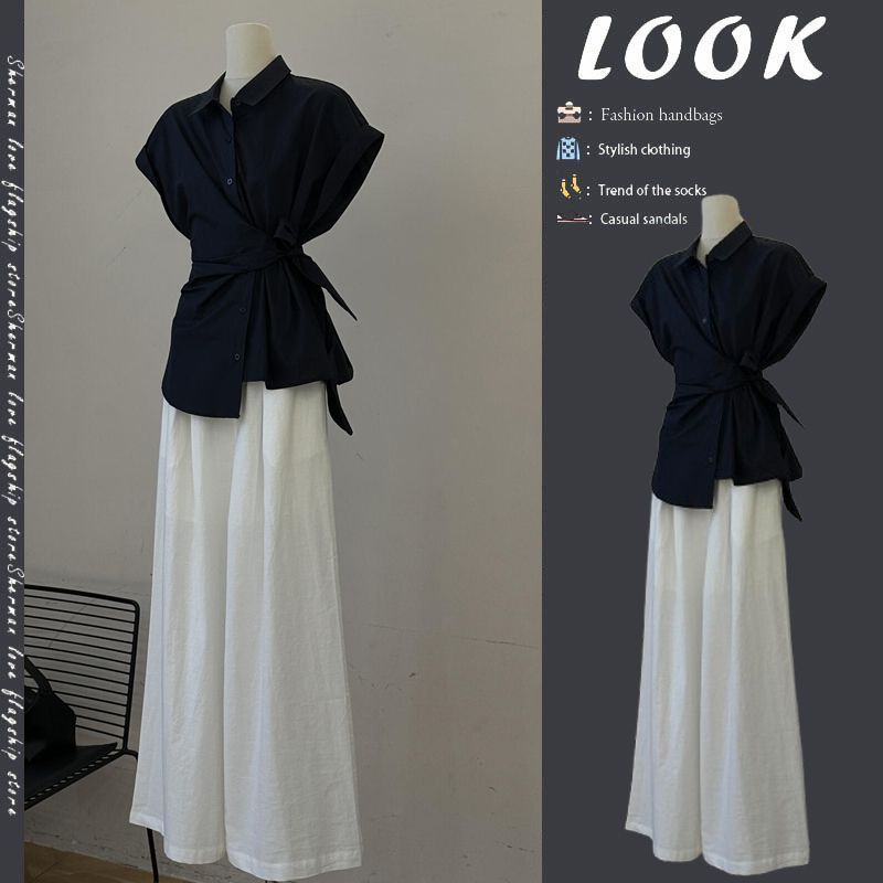 Women's Summer Black Bandage B - огляд і ціна Wide Leg Palazzo Pants