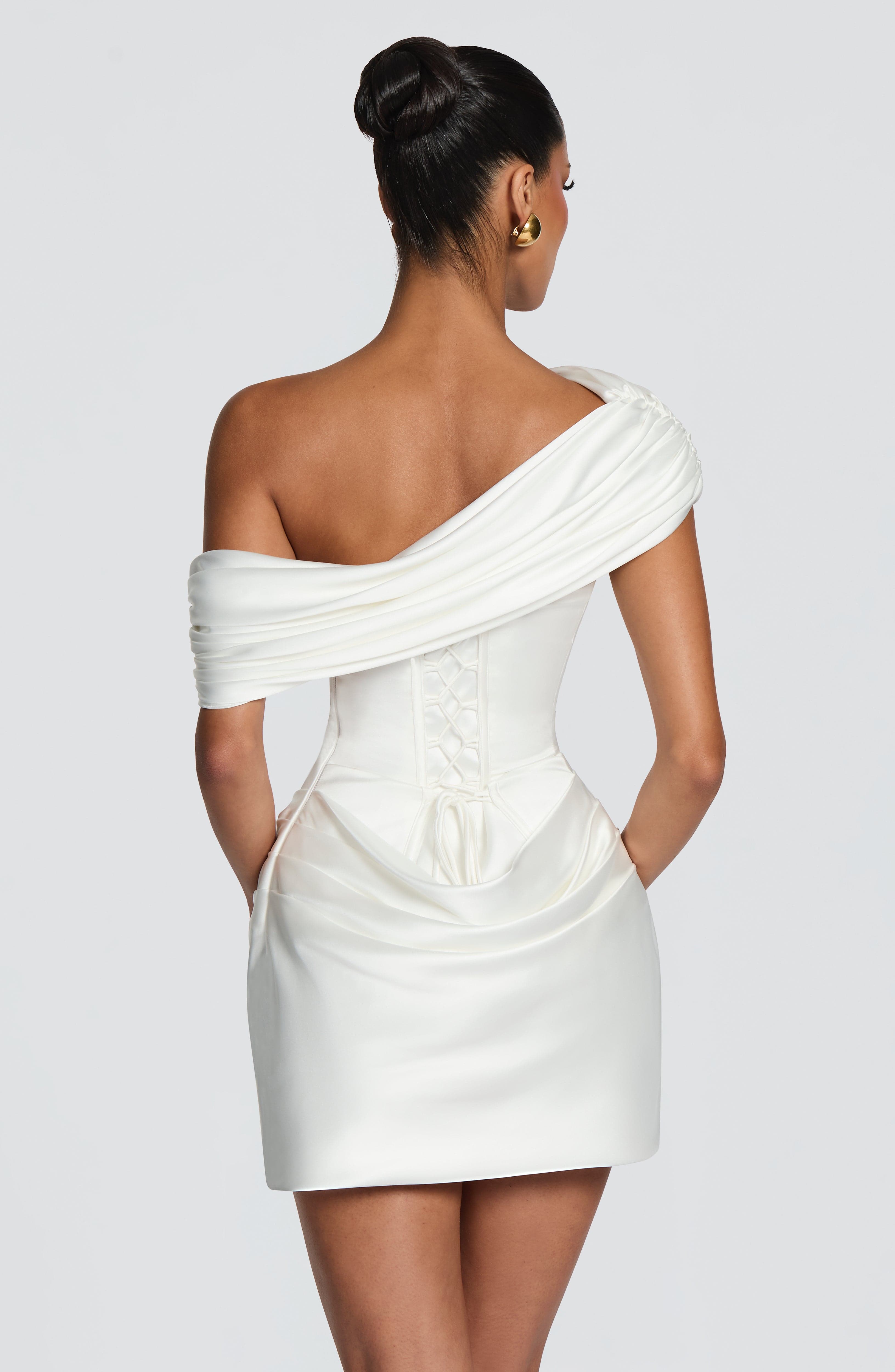 2 Styles White Satin Mini Dres - огляд і ціна Bodycon Dress Women