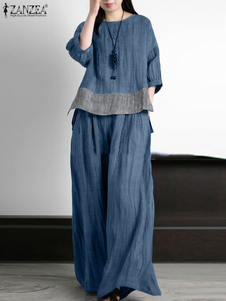 ZANZEA Summer Vintage Matching - огляд і ціна Wide Leg Palazzo Pants