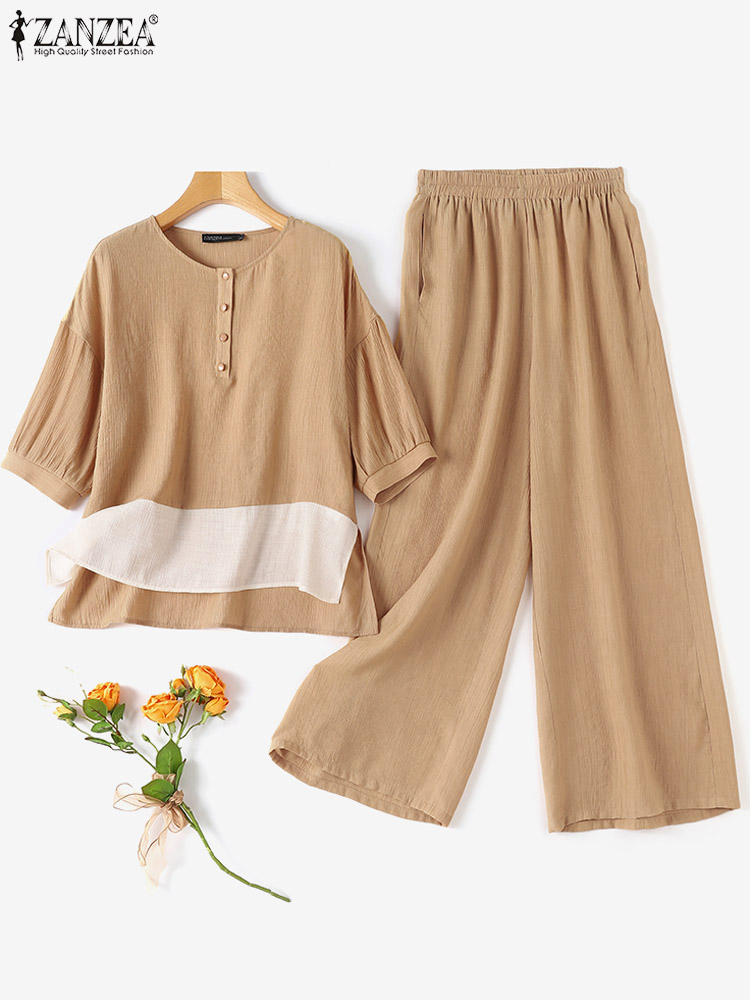 ZANZEA Summer Vintage Matching - огляд і ціна Wide Leg Palazzo Pants