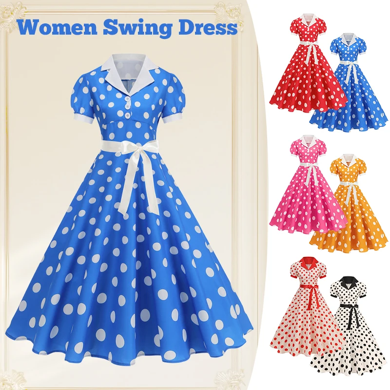 Vintage Polka Dot Summer Dress - огляд і ціна Women'S Fashion In The 60S