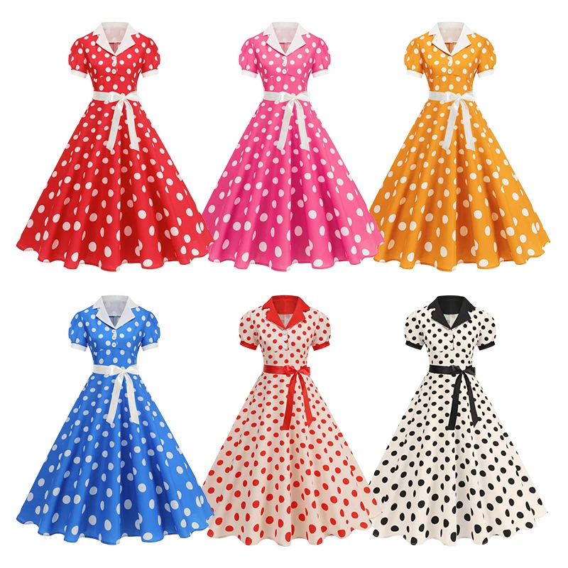 Vintage Polka Dot Summer Dress - огляд і ціна Women'S Fashion In The 60S
