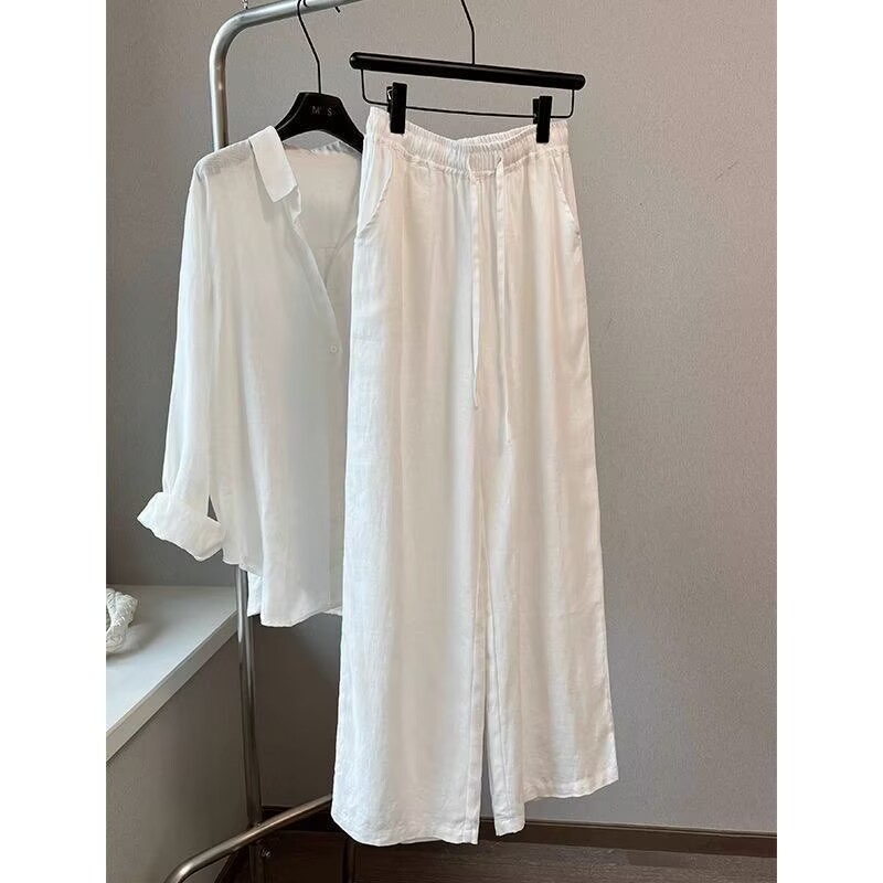 Korean White Cotton Linen Wide - огляд і ціна Wide Leg Palazzo Pants