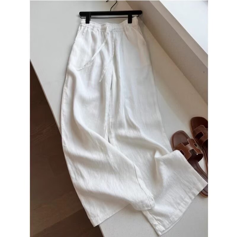 Korean White Cotton Linen Wide - огляд і ціна Wide Leg Palazzo Pants