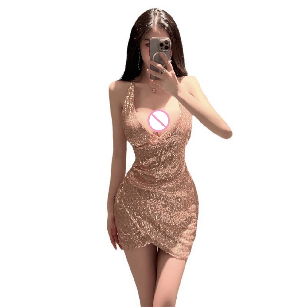Gold Sequin Halter Bodycon Min - огляд і ціна Bodycon Dress Women