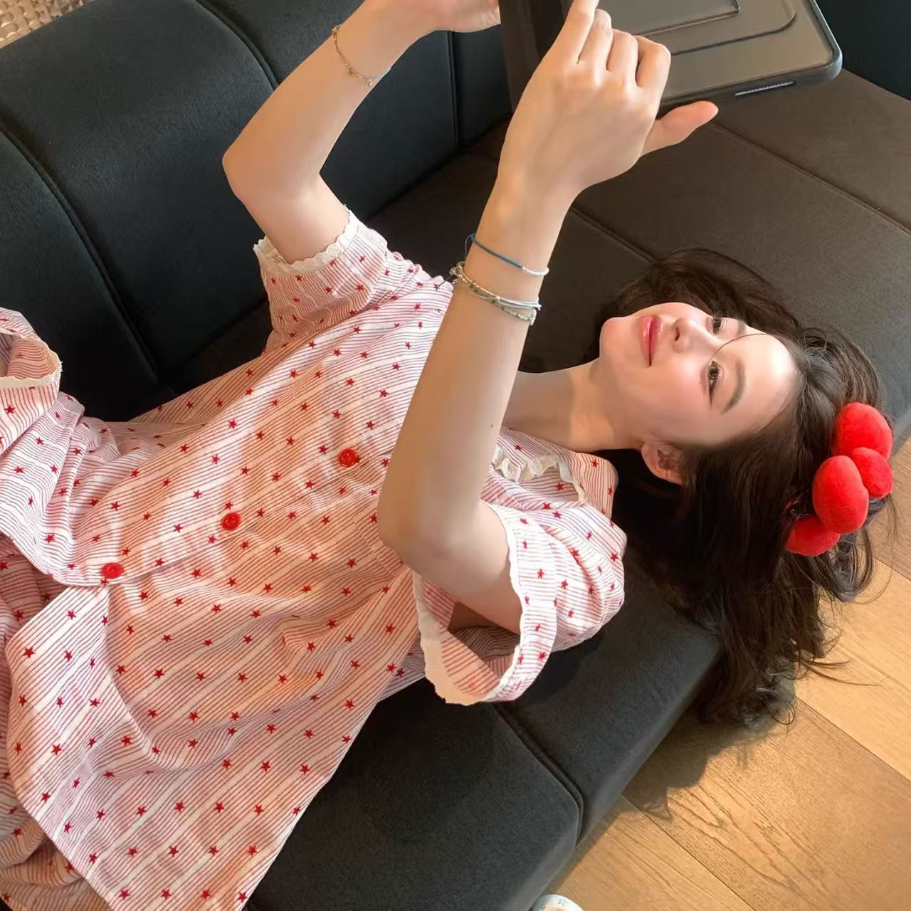 Y2K Fashion Pink Striped Star  - огляд і ціна Women'S Fashion Pajamas