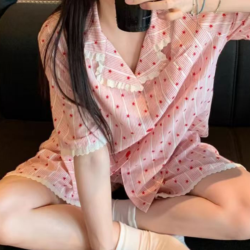 Y2K Fashion Pink Striped Star  - огляд і ціна Women'S Fashion Pajamas