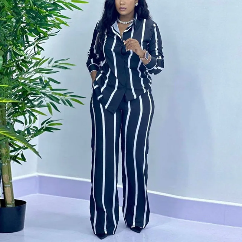 African Fashion Stripe Two Pie - огляд і ціна Wide Leg Palazzo Pants
